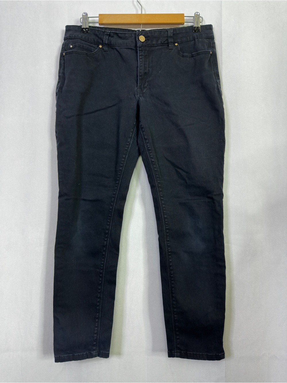 White House Black Market Skimmer Black Jeans Womens Denim Classic Fitted 12